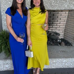 ASOS Chartreuse Yellow Maxi Dress